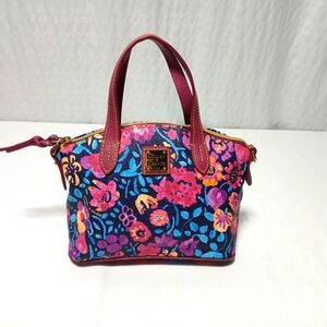 Dooney And Bourke  Marabelle Ruby Pink Floral Leather Sachel.